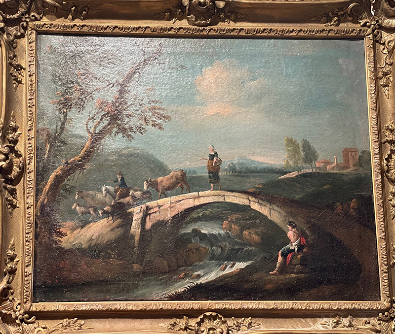 Francesco Zuccarelli coppia di pesaggi con figure